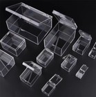 Square Cube Clear Pc Small Boxes Storage Compartment Mini Box Plastic Pc Box