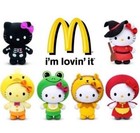 Brand New Sealed  Set Of 6 Hello    Kitty    Fairy Tales Mcdonald s       Plush Toys
