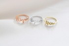 Personalized Gold Name Ring   Custom Handwriting Jewelry   Unique Gift For Chris