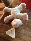Vintage Tag Dakin Plush Pink Feet White Cat Stuffed Animal