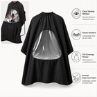 Hair Cutting Cape With Viewing Window Barber Salon Haircut Drape Client Cape