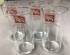4 Schlitz  short Beer  sample Glasses  1950s   beer That Made Milwaukee Famous 