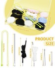 Fiveizero 16pcs Drawstring Cord Kit-12pcs Hoodie 52in  Black And White