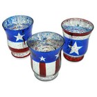 Mercury Americana Glass Hurricane Set 3