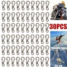 Mini Heavy Carabiner Snap Hook Clip Key Chain Aluminum Outdoor Camping Col 30pcs
