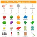 35pcs Kids Kitchen Toy Accessories  Toddler Pretend Cooking Playset With Play   