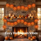 Halloween Pumpkin String Lights  10 Jack-o-lanterns Plug In