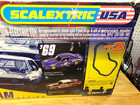 Scalextric Slot Car Set Usa 1 32 Scale 69  Track System Pony Car Wars - Works