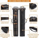3x5 Hard Pool Cue Case 3b5s Billiard Stick Carrying Cue Case Leatherette Embr   