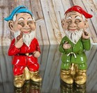 Vintage Chalkware Gnome 5  Figurines Dwarf Elf   Mint Cond    Japan