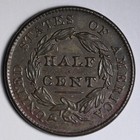 1828 13 Stars Classic Head Half Cent Au E108 Dibf