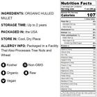 Organic Hulled Millet     Non-gmo  Kosher  Raw  Bulk     By Food To Live   