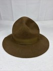Vintage Stetson Boy Scouts Of America Bsa Campaign Hat Brown Felt Wool 6 7 8
