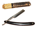 Vintage Antique Folding Straight Razor J r  Torrell Co  Worcester Mass  Black
