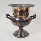 Vtg Sheridan Silver Co Champagne Bucket Silver Plated Trophy Urn 9x11 Mcm