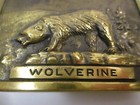 Vintage Michigan Wolverine Solid Brass Belt Buckle 1970 Heritage Mint First Bank
