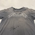 Insane Thrashed Metallica Metal Up Your Ass Distressed Black T-shirt Metal Band