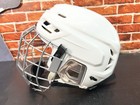 Ice Hockey Helmet W  Cage Breathable Adjustable Hockey Helmet Large White