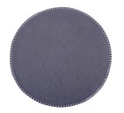 Placemats Embroidery With White Stitches Grey Color Round 14  X 20  Gray