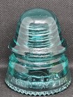 H g co  Petticoat Glass Insulator Aqua Blue Green Patent May 2 1893 Cd 145