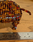 Beadworx Grassroots African Seed Bead Wire Hippo Decorative Sculpture 2 5  T