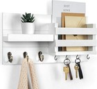 Mail Organizer For Wall Mount     Key Holder With Shelf Includes Letter Holder    