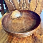 Vintage Hawaiian Milo Wood Hand Turned Calabash Bowl - Signed 6  3 4    Hawaii