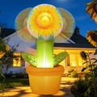  5 5 Ft Spring Inflatable Sunflower Outdoor Decoration  Head-wagging Flowers 