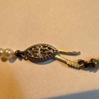 14k Hook Clasp Vintage White Round Pearl Beaded Strand Necklace  18inches
