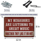 Vintage Tin Signs For Man Cave Garage Decor For Men - Funny Sarcasm Music Metal