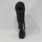Vintage Hand Carved Beautiful Ebony Wood African Sculpture Figurine Women