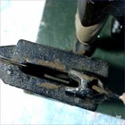Working Man Cast Iron Mechanical Village Blacksmith Coin Bank - For Parts -sides