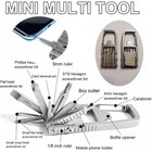 2pc 2025 Multi 13 In 1 Jawbreaker Mini Tool Carabiner Screwdriver Bottle Opener
