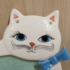 Vintage Cat Picture Frame White Ceramic 6 5  Japan