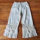 Vintage Anabelle Rose Designs Bloomers Girls 6 Ivory Ruffle Hem Cottage Prairie