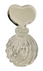 Teleflora Perfume Bottle Japan Glass Crystal Swirl And Heart Stopper Vint  1970s