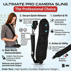 Rapid Camera Neck Strap Shoulder Belt Sling For Dslr Digital Slr Camera Black