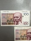 Belgium  3  Bank Notes 100 Francs Nd  1978-81 