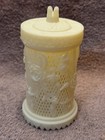 Vintage Carved Celluloid Cocktail Pick Holder Floral Design 24 Picks