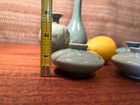 Antique Korean Celadon Crackled Glaze Water Pots  Miniature   Tear Drop Vases  