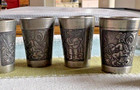 6 Vintage Rein Zinn Bleifrei Shot Glasses W  Germany