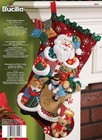 Patchwork Santa 86202 Vintage Bucilla Felt Applique Stocking Kit New Unopened