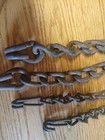 4-vintage Rustic Rusty Country Farm Salvage Primitive Steampunk Art Hanger Chain