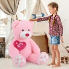  Big Teddy Bear With I Love You Red Heart  36  Cuddly Large 36 Inches Pink