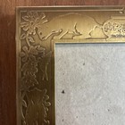 Mw Carr   Co Picture Frame Cat Kitten Brass Art Nouveau Embossed 3x4    Vintage