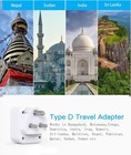 Travel Adapter 3 Outlets 4 Usb India Pakistan Hanycony Plug Type Ports2 Power