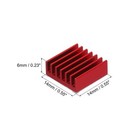 Meccanixity 10pcs 14x14x6mm Heatsink Aluminum Radiator Heat Sink Cooling Red 
