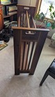 Sturdy Mission Style Quilt Blanket Stand Walnut   Wood  3 Racks 