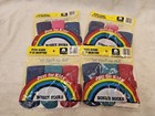 Lot 4 Packs Vtg 1970s Just For Kids Are People Too Bobbie Socks Girls Colorful 2