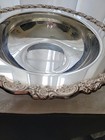 Vtg 12  Oneida Usa Silver Plate Serving Bowl Footed Ornate Trim Center Piece